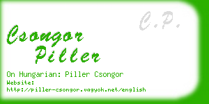 csongor piller business card